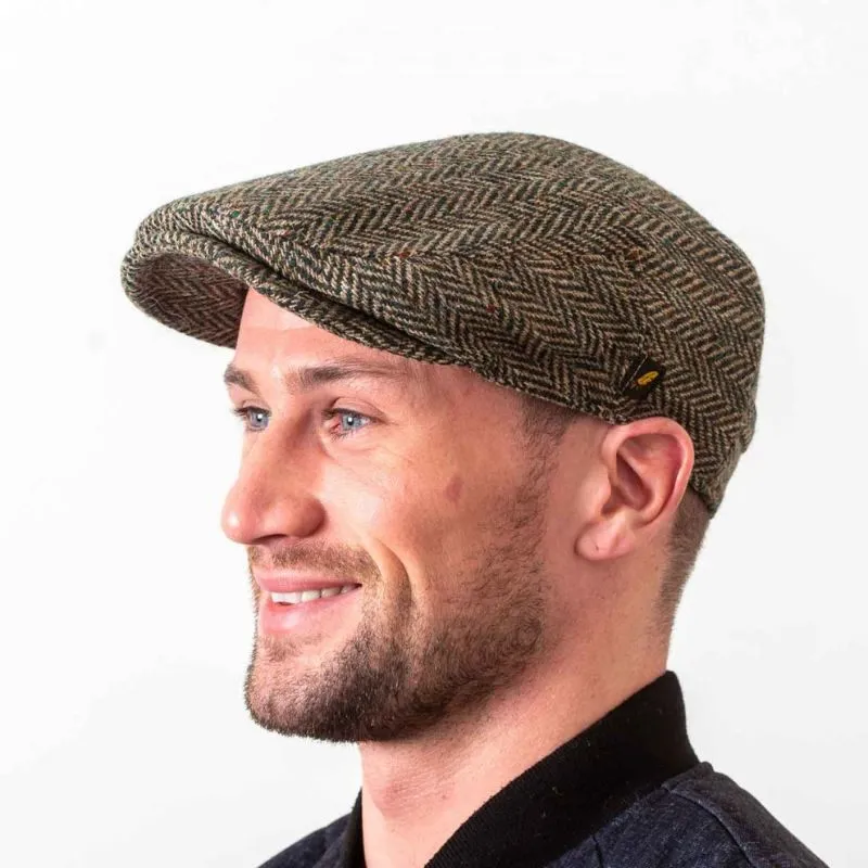 Handcrafted Donegal Tweed Flat Cap
