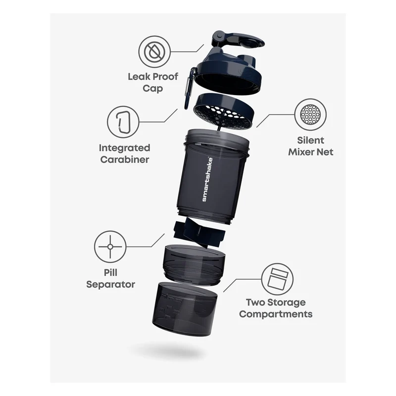 SmartShake Original 2GO Space Gray - 600ML