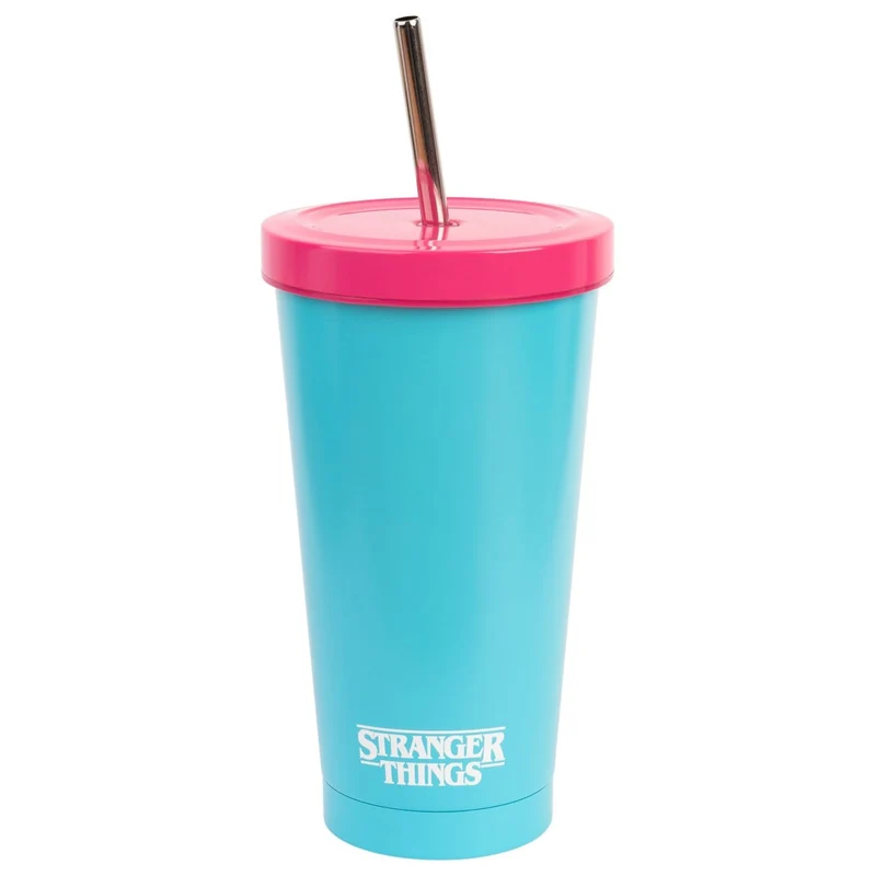 Stranger Things Becher mit Strohhalm Rink-O-Mania 550 ml