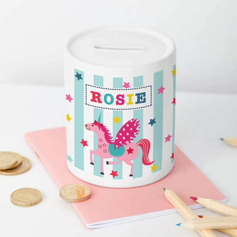 Personalised Personalised Unicorn Money Box