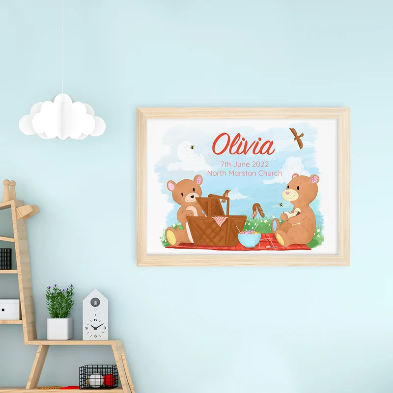 Personalised Personalised Teddy Bear Picnic Framed Print