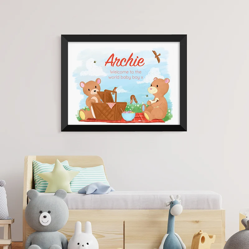 Personalised Personalised Teddy Bear Picnic Framed Print