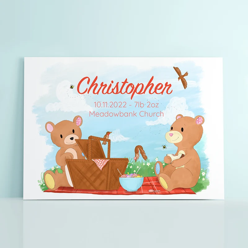 Personalised Personalised Teddy Bear Picnic Framed Print