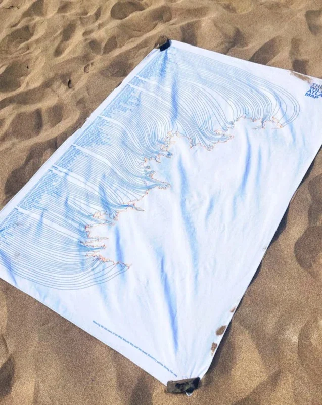 Wild Atlantic Way Map Beach Towel | Cowfield Design