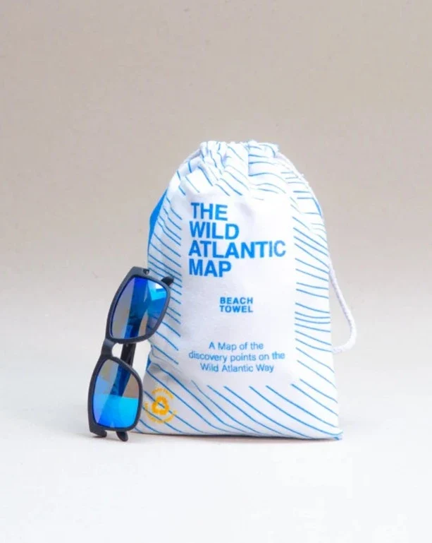 Wild Atlantic Way Map Beach Towel | Cowfield Design