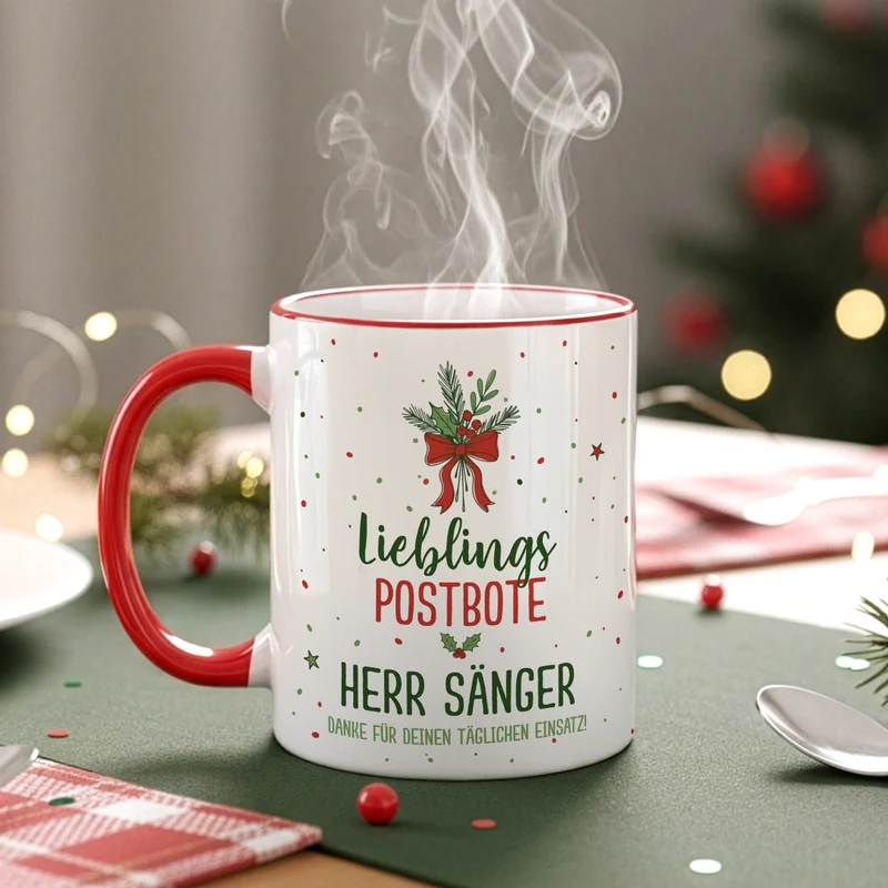 Personalisierte Weihnachtstasse für Lieblingsmenschen mit Wunschtext | Geschenk für Weihnachten