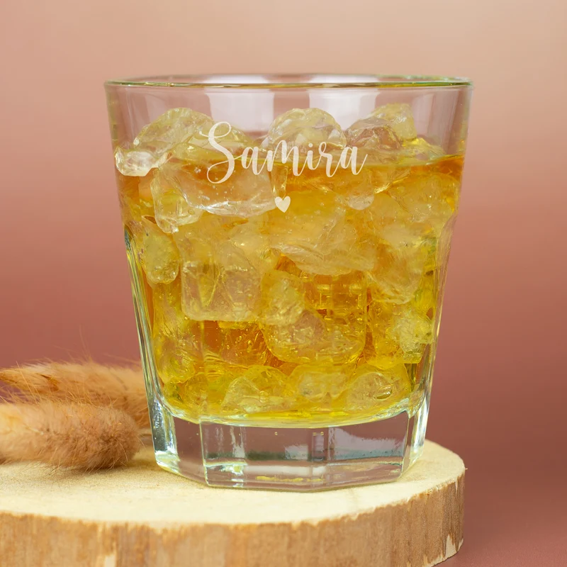 Leonardo Trinkglas mit Gravur von Name & Herzmotiv | Personalisiertes Glas für Herzensmenschen