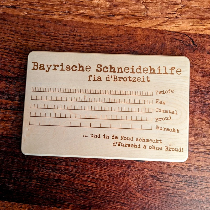 Brotzeitbrettl "Bayrische Schneidehilfe"
