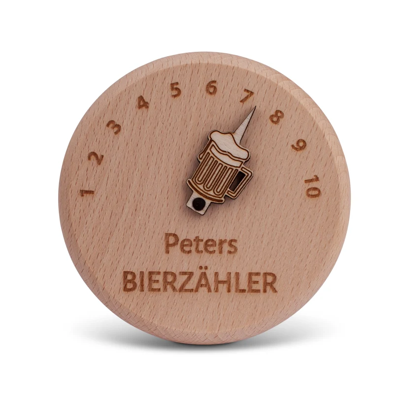 Bierglasdeckel "Bierzähler" mit Wunschname