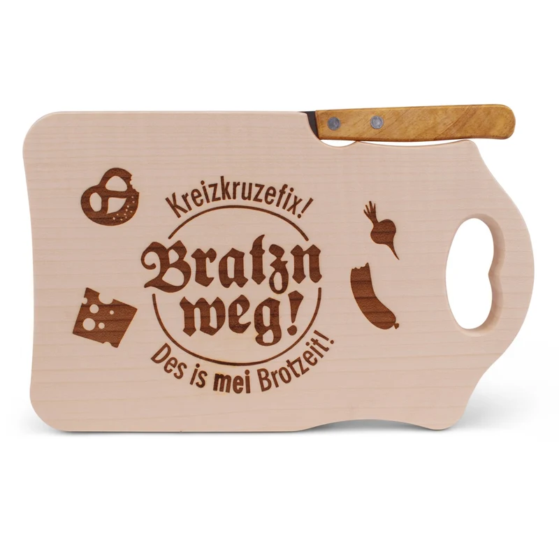 Brotzeitbrettl "Bratzn weg!"