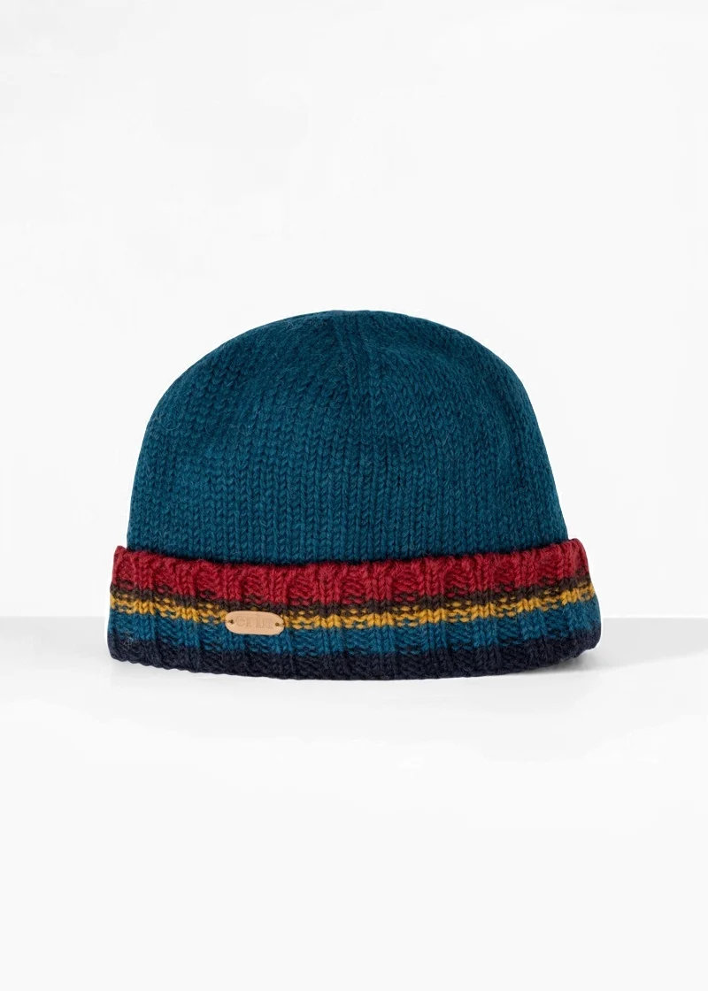 Erin Rib Pullon Turnup Hat | Teal