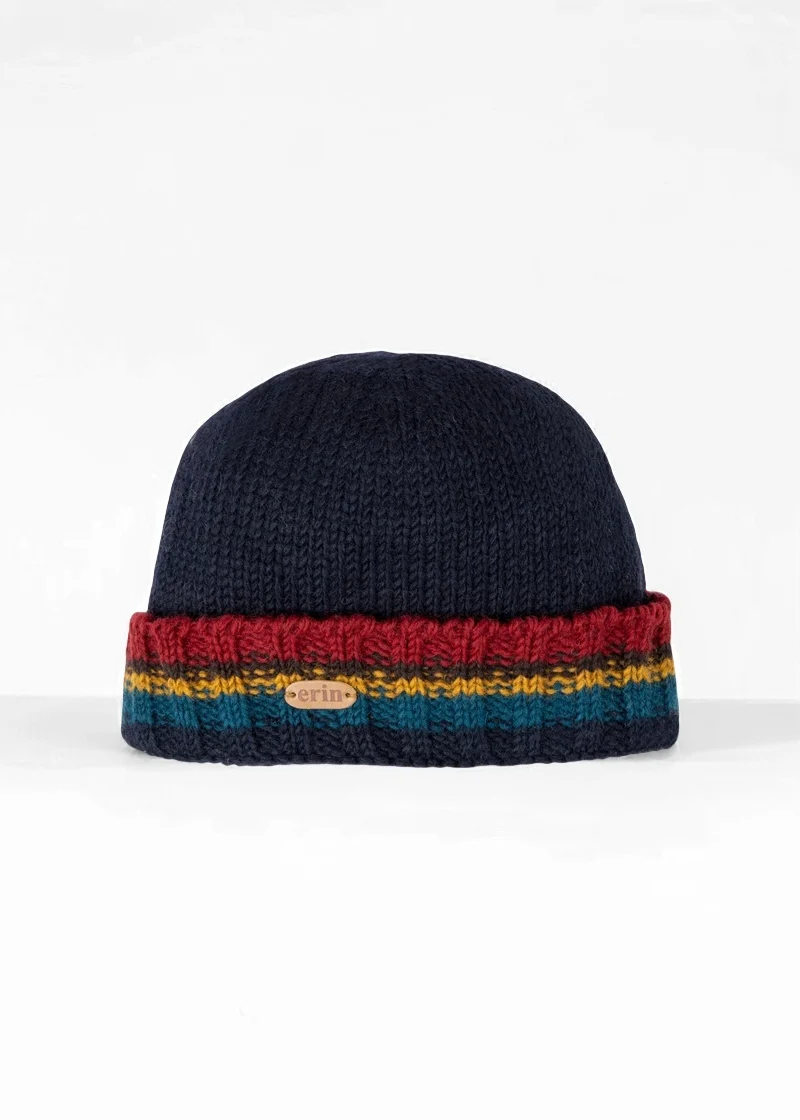 Erin Rib Pullon Turnup Hat | Navy