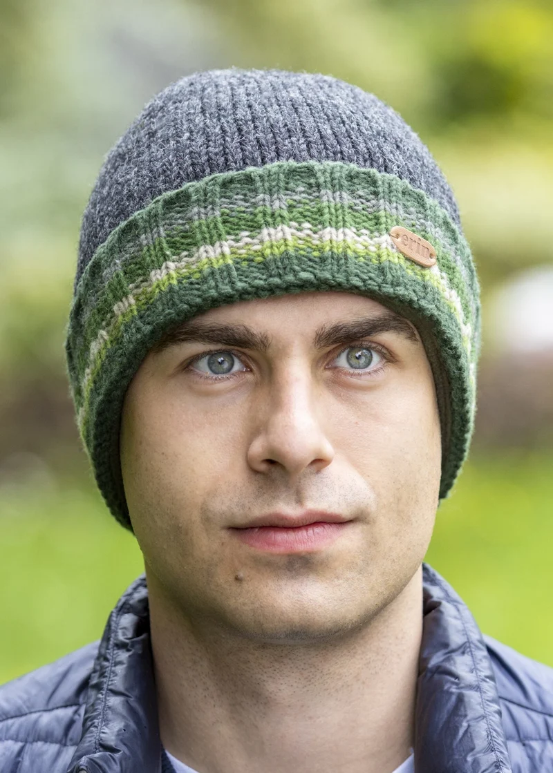 Erin Rib Pullon Turnup Hat | Green