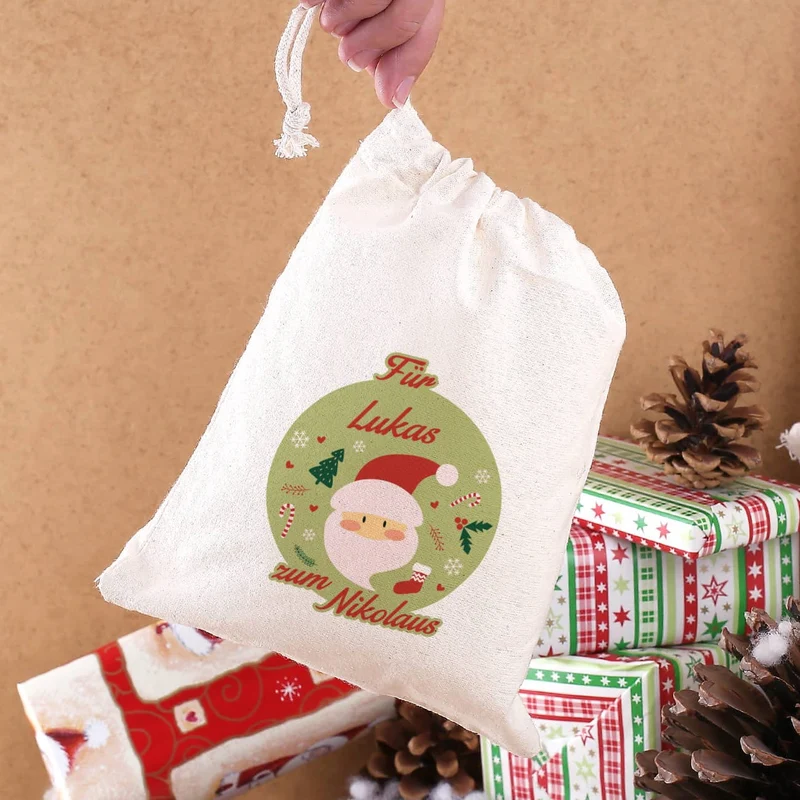 kleiner Geschenksack zum Nikolaus mit Ihrem Wunschnamen