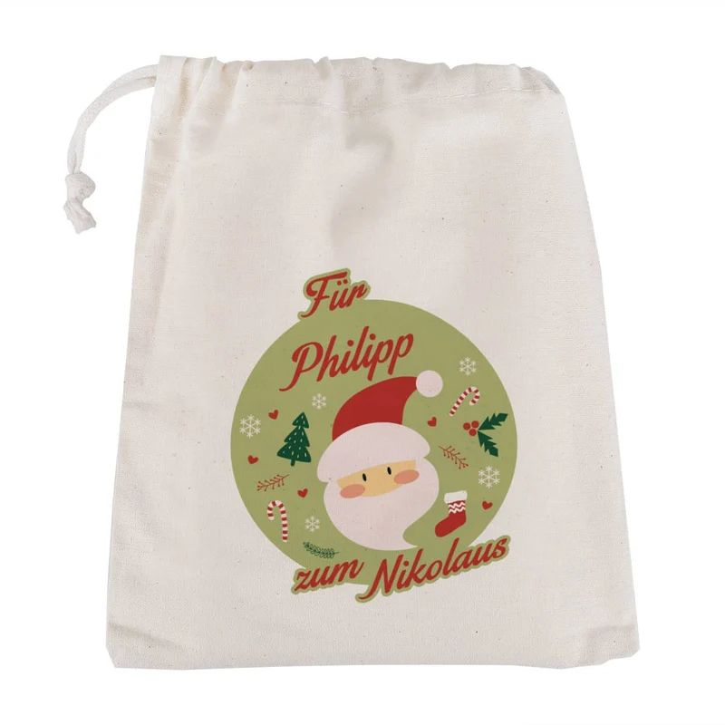 kleiner Geschenksack zum Nikolaus mit Ihrem Wunschnamen