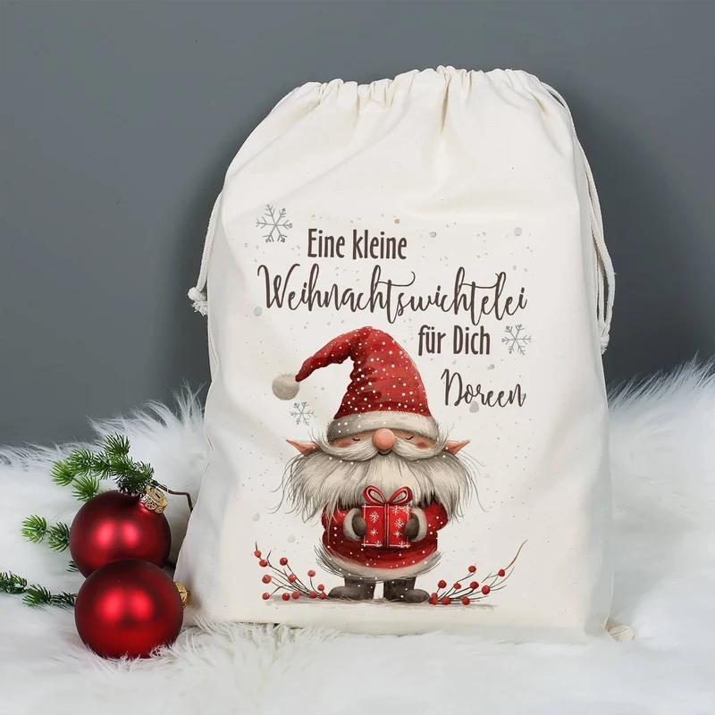 Kleine Weihnachtswichtelei - Geschenksack in 3 verschiedenen Größen