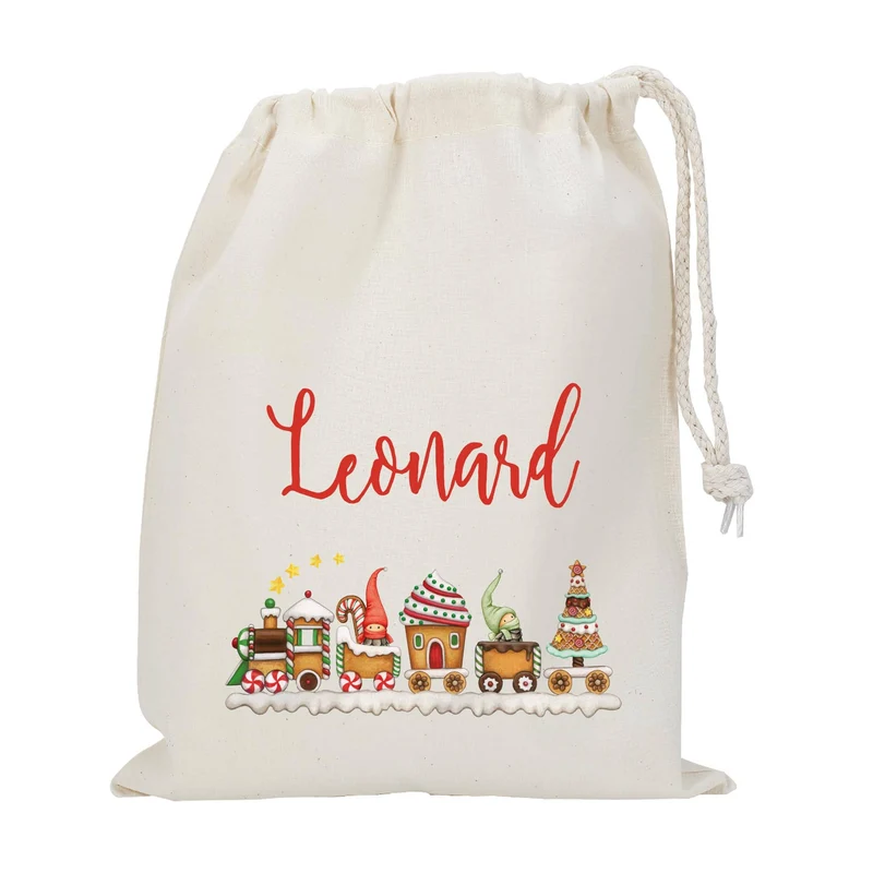 Wichtel Weihnachtszug - Geschenksack in 3 verschiedenen Größen