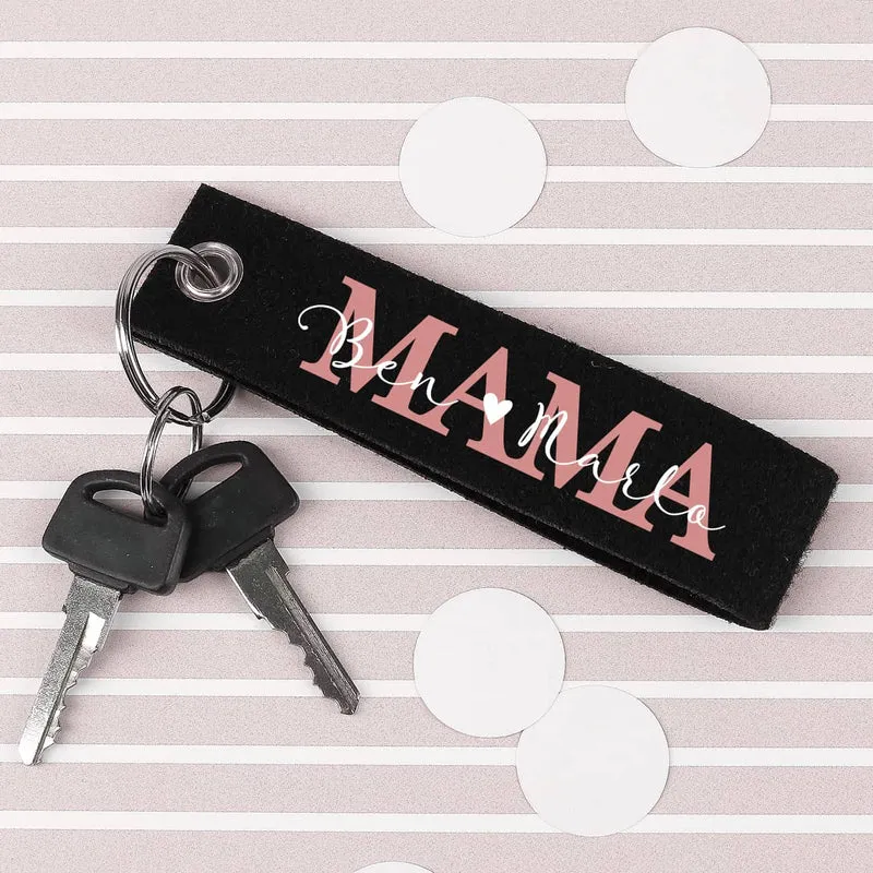 Schlüsselanhänger - MAMA - mit den Namen der Kinder