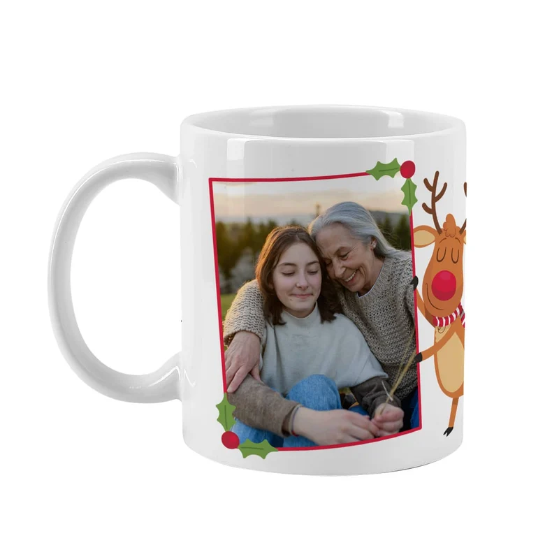 Foto Weihnachtstasse mit Ihrem Wunschtext