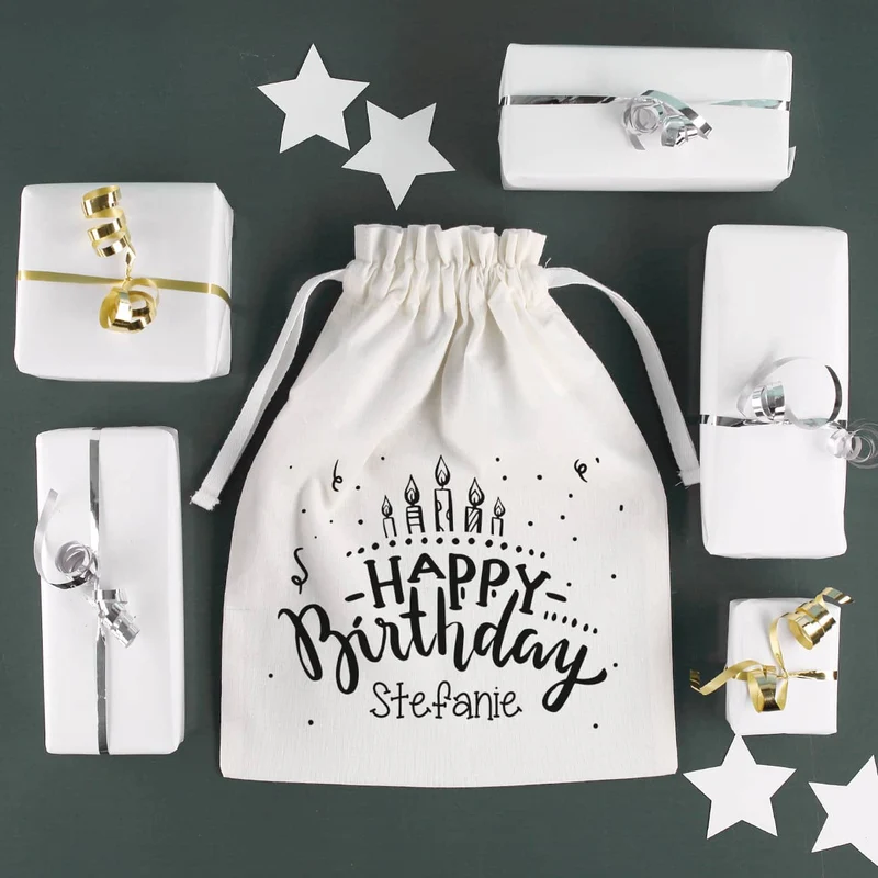Geschenksäckchen zum Geburtstag mit Name
