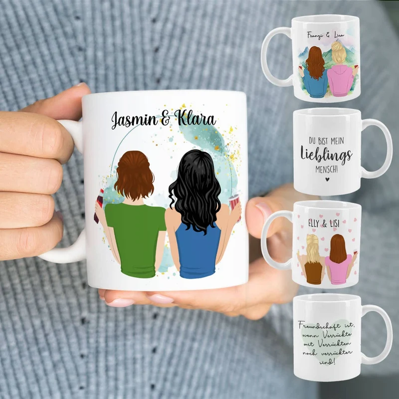 Personalisierte Beste Freundinnen Tasse als einzigartiges Geschenk