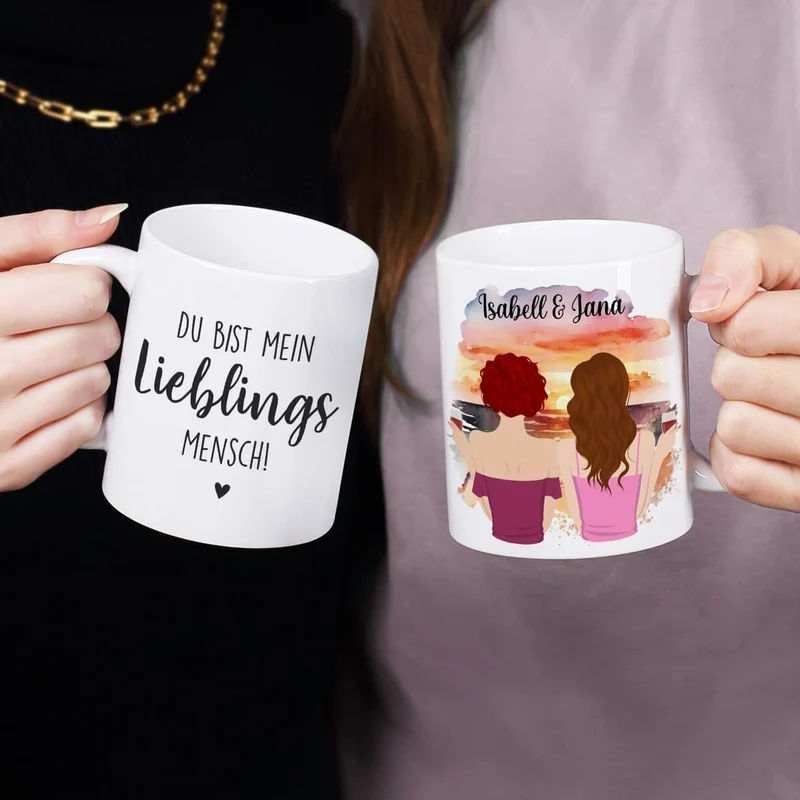 Personalisierte Beste Freundinnen Tasse als einzigartiges Geschenk