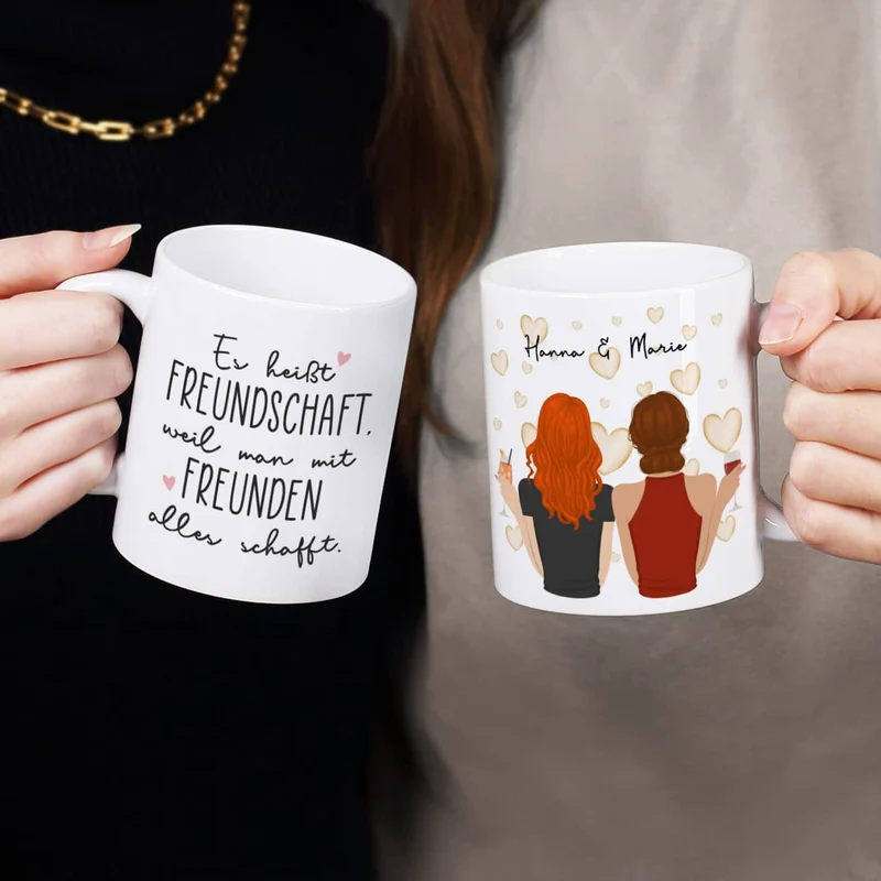 Personalisierte Beste Freundinnen Tasse als einzigartiges Geschenk