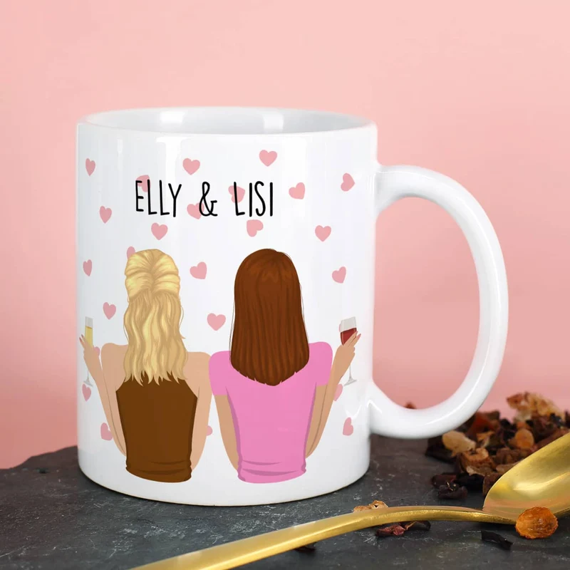 Personalisierte Beste Freundinnen Tasse als einzigartiges Geschenk