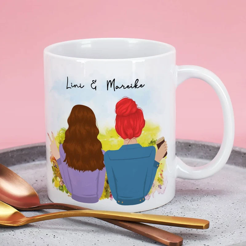 Personalisierte Beste Freundinnen Tasse als einzigartiges Geschenk