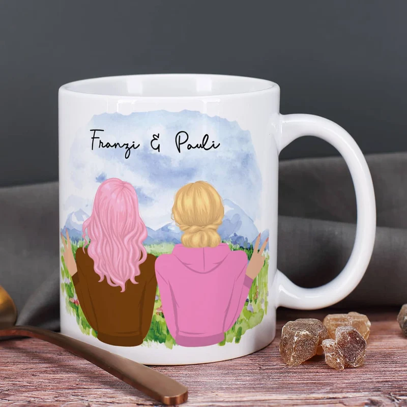 Personalisierte Beste Freundinnen Tasse als einzigartiges Geschenk