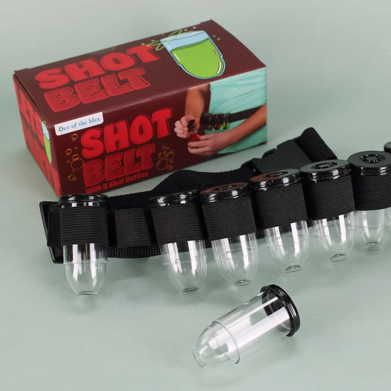 Shot-Gürtel mit 8 Shot Flaschen