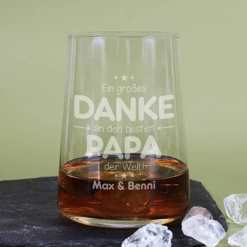 Danke Papa - Trinkglas zum Vatertag