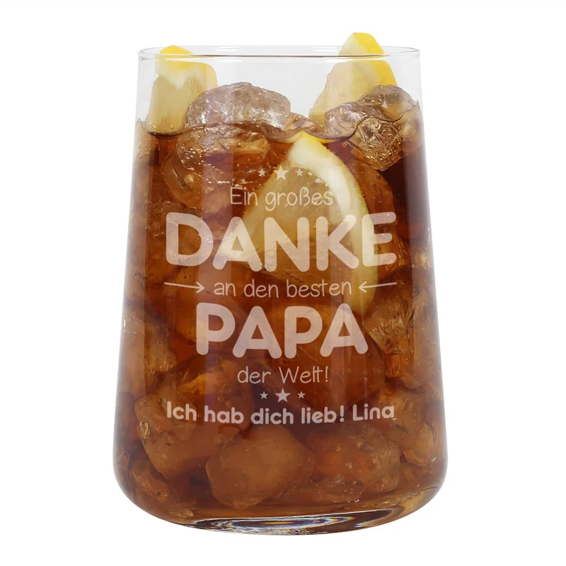 Danke Papa - Trinkglas zum Vatertag