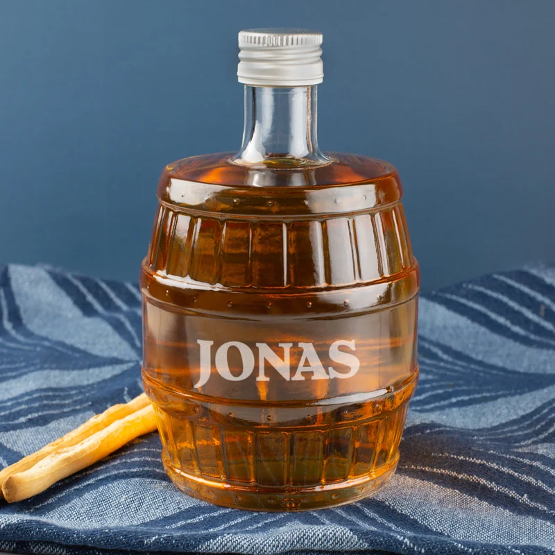 Rum-Flasche - Fass - mit Namensgravur