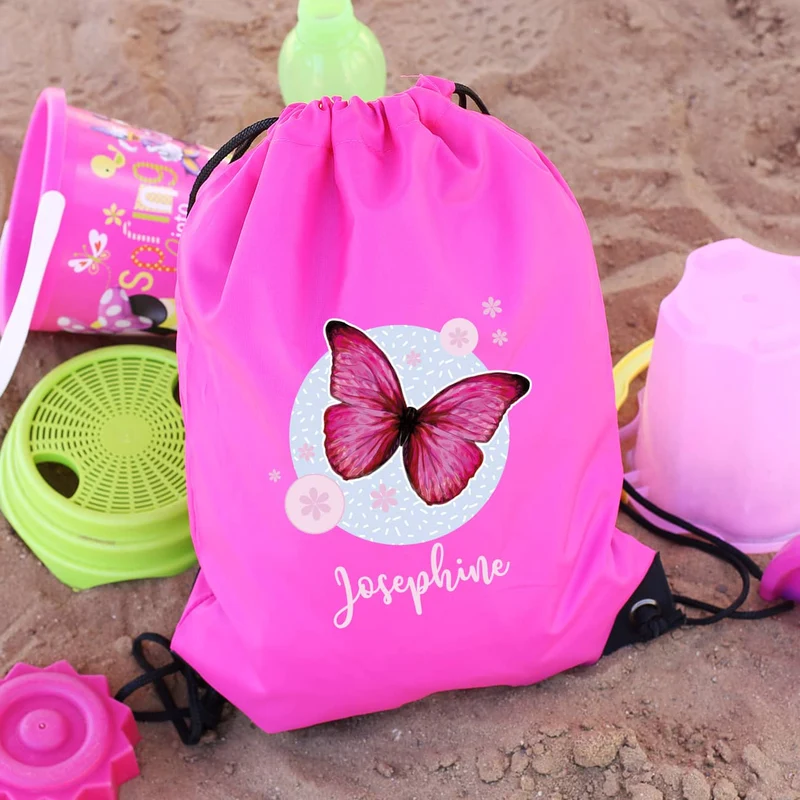 Sportbeutel mit Schmetterling und Name