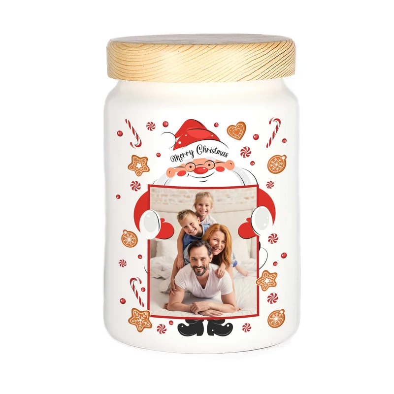 Bedruckte Keksdose mit weihnachtlichem Fotomotiv