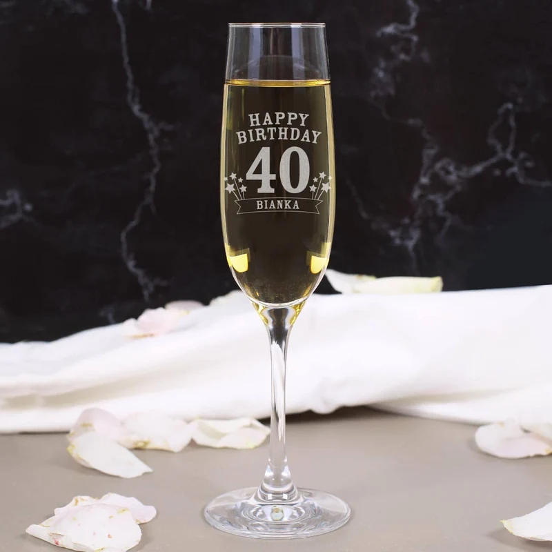 Sektglas von Leonardo zum Geburtstag mit Gravur
