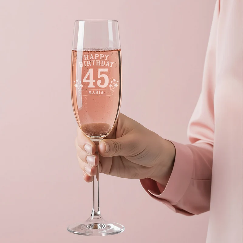 Sektglas von Leonardo zum Geburtstag mit Gravur