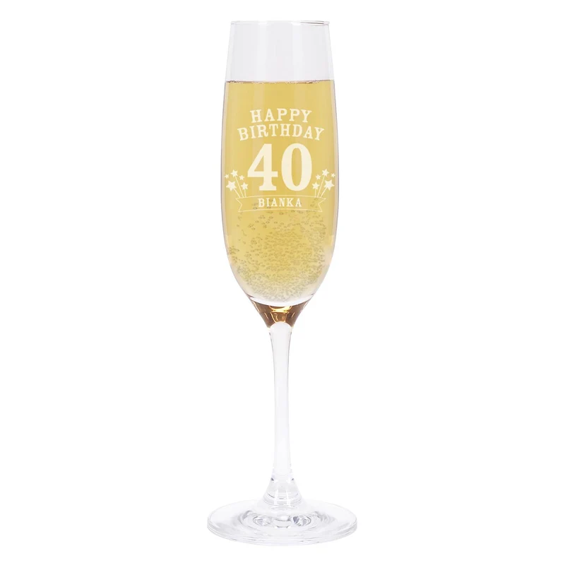 Sektglas von Leonardo zum Geburtstag mit Gravur