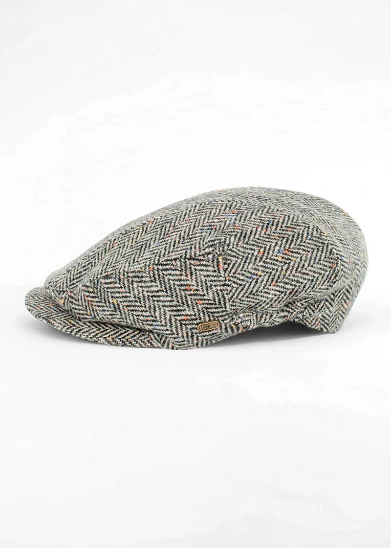 Mucros Kerry Cap | Premium Wool Herringbone Flat Cap