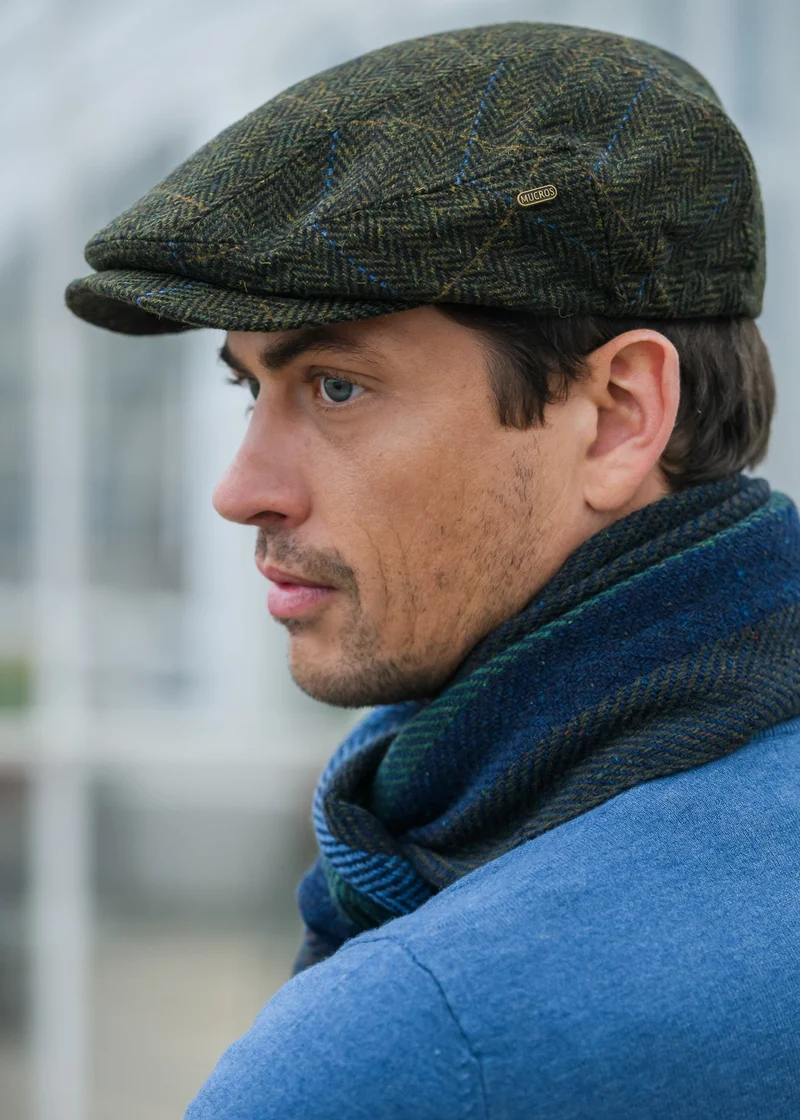 Mucros Kerry Cap | Premium Wool Flat Cap | Green