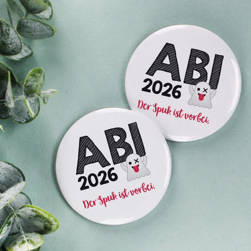 Button zum Abitur 20265 - der Spuk ist vorbei, 56 mm