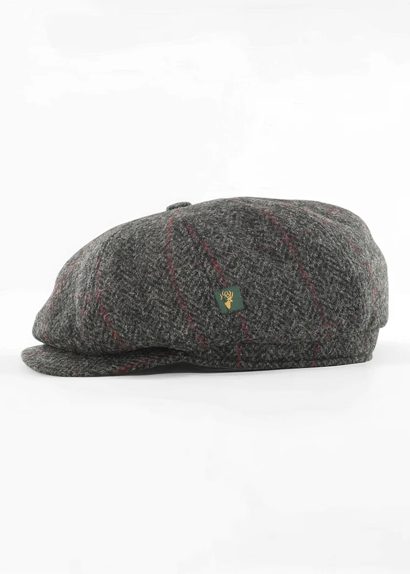 Mucros Charcoal Driving Cap | Premium Wool Peaky Blinders Style