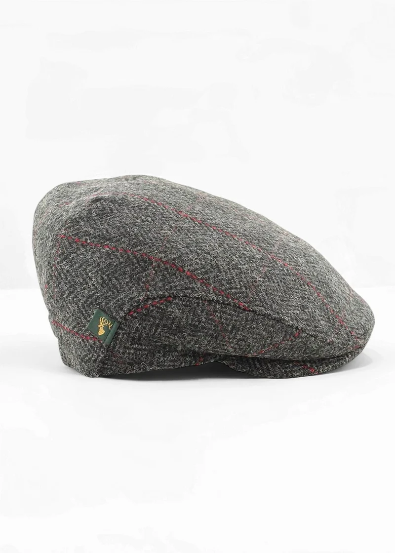 Mucros Trinity Cap | Premium Handwoven Wool Flat Cap | Charcoal