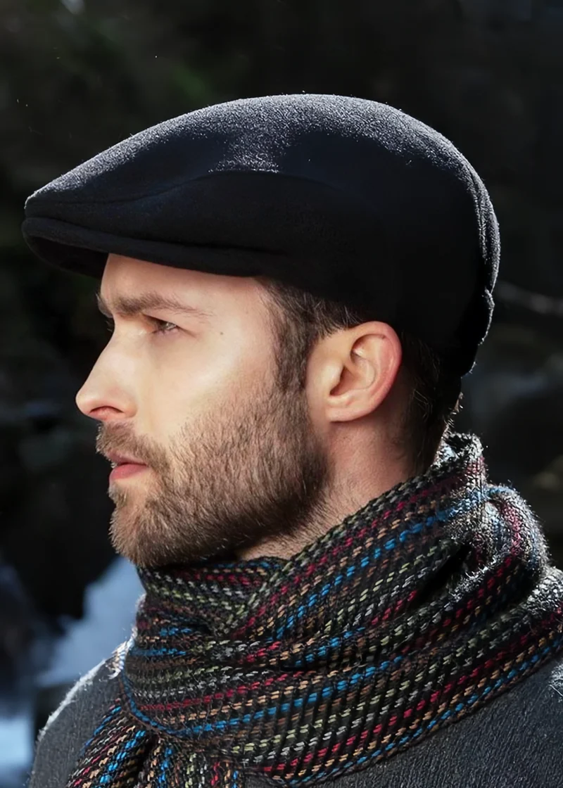 Mucros Trinity Cap | Premium Handwoven Wool | Black