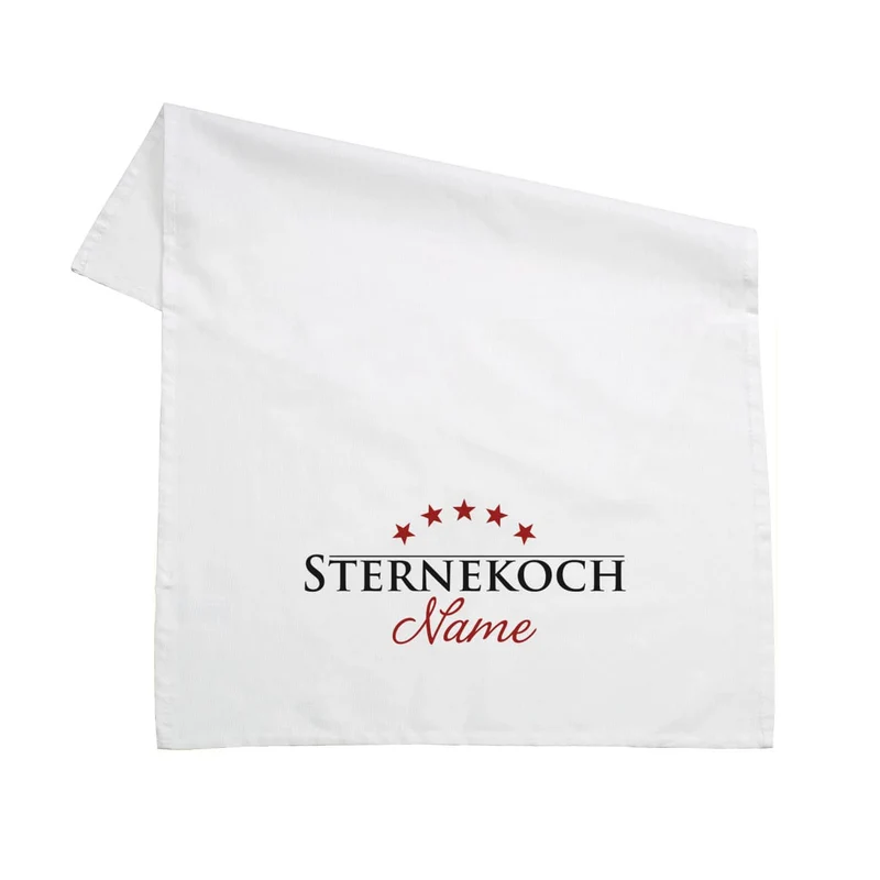 Sternekoch - Geschirrtuch mit Wunschname