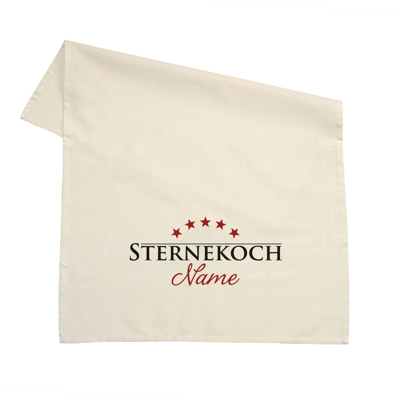 Sternekoch - Geschirrtuch mit Wunschname