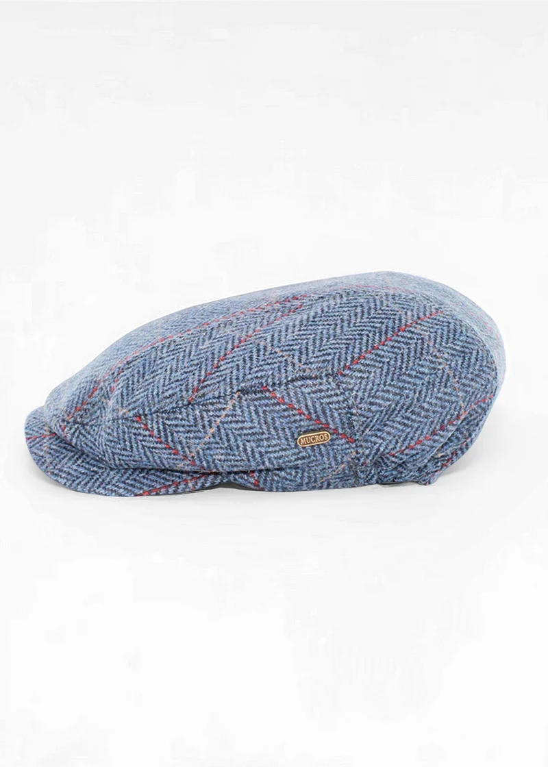 Mucros Kerry Cap | Premium Wool Flat Cap | Blue