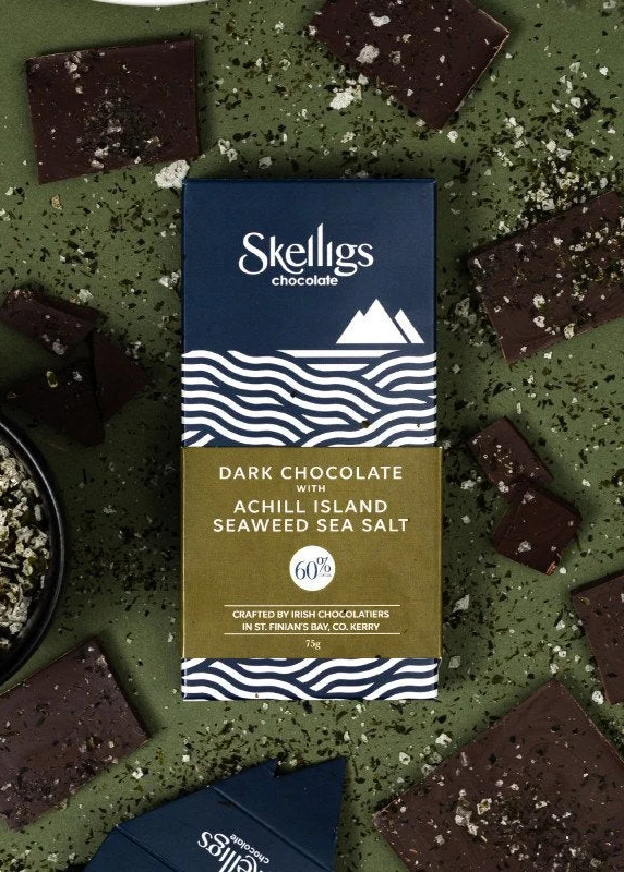 Achill Island Seaweed Sea Salt Dark Chocolate Bar | Skelligs Chocolate