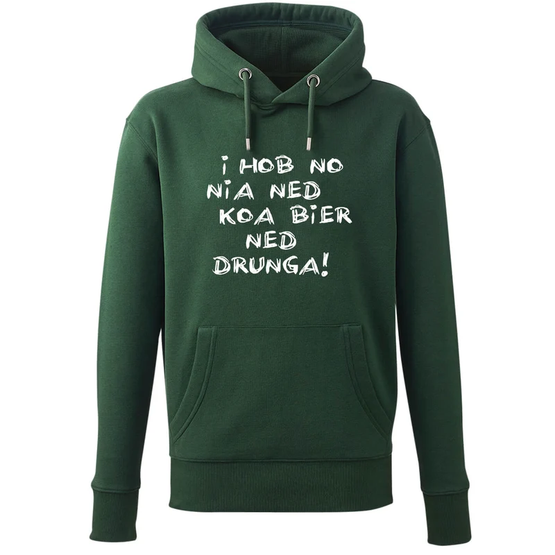 Hoodie "Koa Bier ned drunga!"